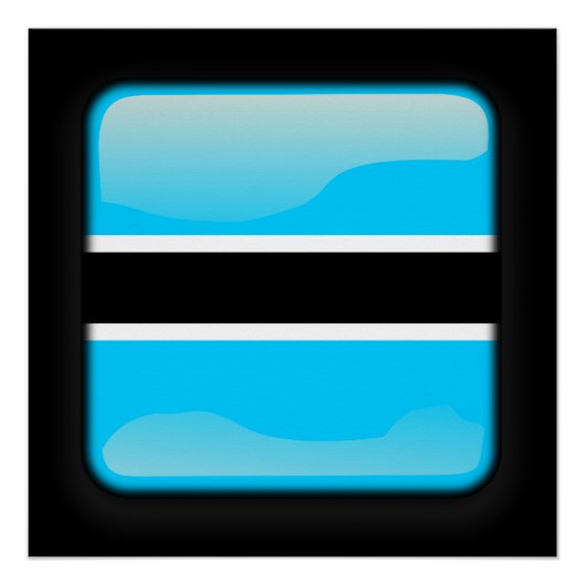 ボツワナ国旗 ポスター (正面)