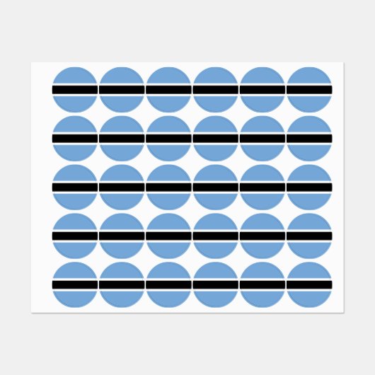 ボツワナ国旗 ラベル (シート)