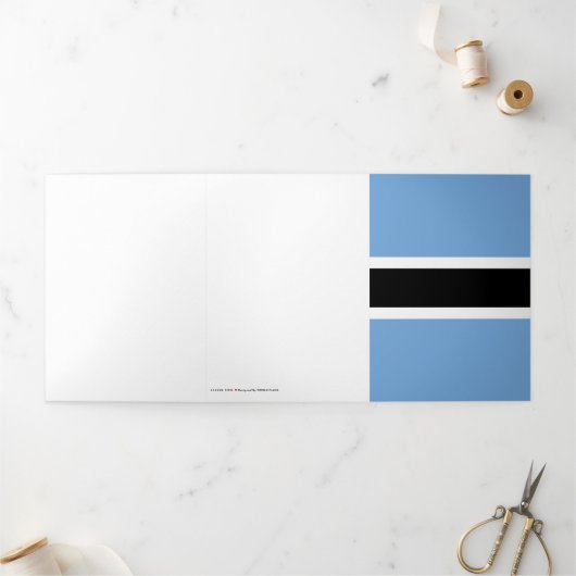 ボツワナ国旗 三つ折りカード (外部)