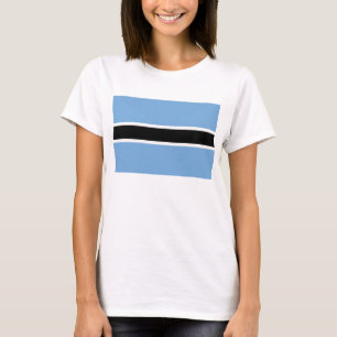 ボツワナ国旗x地図Tシャツ Tシャツ