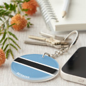 ボツワナ国魅力的旗 キーホルダー (正面右)