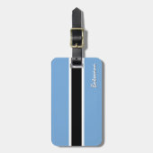 ボツワナ荷物タグ，愛国的ボツワナ国旗 ラゲッジタグ (正面縦)