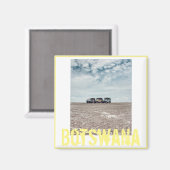 ボツワナ車が砂漠の磁石を旅行 マグネット (正面/裏面)