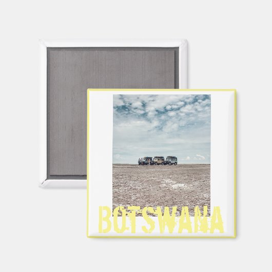 ボツワナ車が砂漠の磁石を旅行 マグネット (正面/裏面)