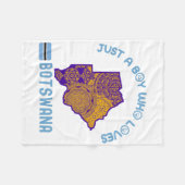 ボツワナ・アフリカの国 フリースブランケット (正面(横))