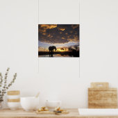 ボツワナ、チョベ国立公園、ゾウ ポスター (キッチン)