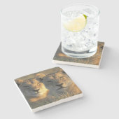 ボツワナ、チョベ国立公園、ライオネス ストーンコースター (横)