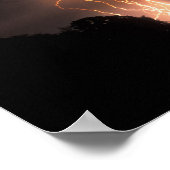 ボツワナ、モレミ保護区、稲妻が満たす ポスター (角)