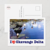 ボツワナ – Okavango Delta – 大好き – ポストカード (正面/裏面)