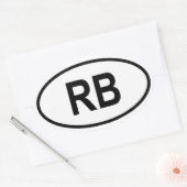 ボツワナ「RB」 楕円形シール (封筒)