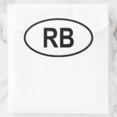 ボツワナ「RB」 楕円形シール (バッグ)