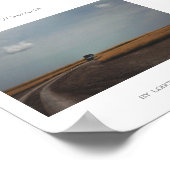 ボツワナMakgadikgadi塩パン車の旅行ポスター ポスター (角)