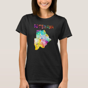 ボツワ数々のナ地図デジタルアートワーク Tシャツ