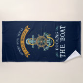 ボティンおもしろいグファミリーモダンビーチバケーション ビーチタオル (正面)