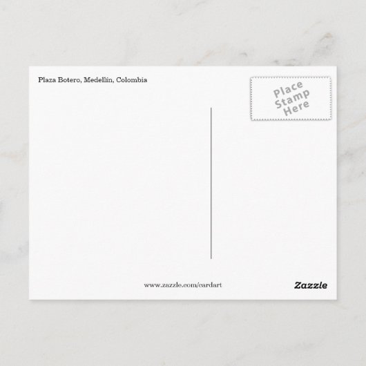 ボテロ女性 ポストカード (裏面)