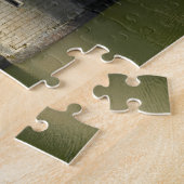 ボディアム城(1385年)東方堀に映る ジグソーパズル (側面)