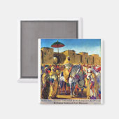 ボディガードに囲まれたムーリー・アブダー・ラーマン マグネット (正面/裏面)