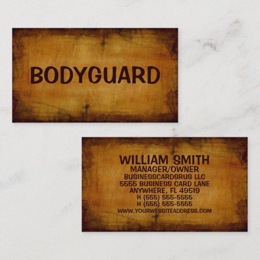 ボディガードアンティーク名刺 名刺 (正面/裏面)
