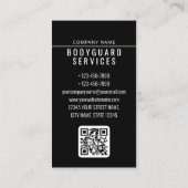 ボディガードサーモダンビスのミニマル写真QRコード 名刺 (裏面)