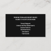 ボディガードセキュリティサービスガードIDフォトオレンジ 名刺 (裏面)