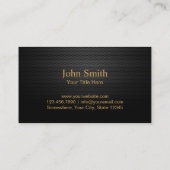 ボディガードバウンサー金ゴールド弾暗金属セキュリティ 名刺 (裏面)