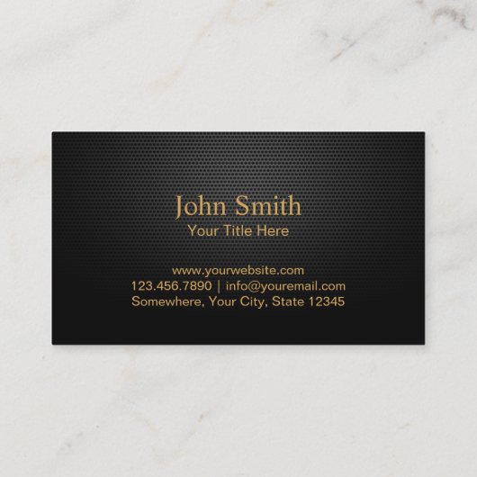 ボディガードバウンサー金ゴールド弾暗金属セキュリティ 名刺 (裏面)