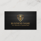 ボディガードバウンサー金ゴールド弾暗金属セキュリティ 名刺 (正面)