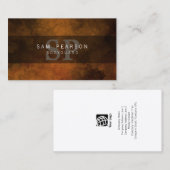 ボディガードパーソナルサービスブラウンGrungeMonogram 名刺 (正面/裏面)