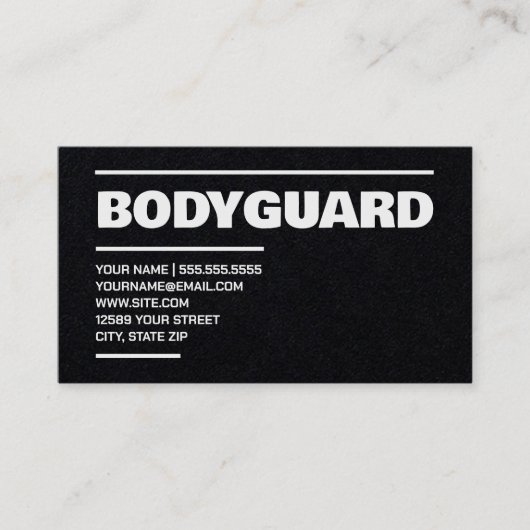 ボディガード 名刺 (正面)