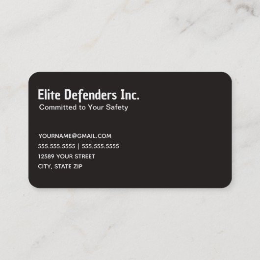 ボディガード 名刺 (裏面)