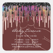 ボディケア シェイプ ソープ バーム 化粧品店 ブラウン スクエアシール (正面)