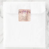 ボディケア シェイプ ソープ バーム 化粧品 ローズ グリッター スクエアシール (バッグ)