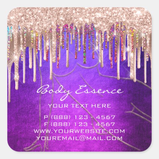 ボディケア シェイプ ソープ バーム 化粧品 ローズ ピンク スクエアシール (正面)