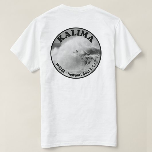 ボディサーファーの大失敗 (カリマ) Tシャツ (デザイン裏面)