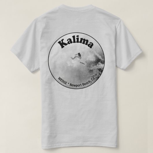 ボディサーファーの大失敗 (Kalima) Tシャツ (デザイン裏面)