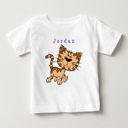 ボディスおもしろいーツ, cat 01 .ベビーボディスーツ ベビーTシャツ (正面)