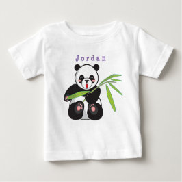 ボディスおもしろいーツ， panda 03.ベビーボディスーツ ベビーTシャツ