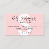 ボディスカルプティング後のケア方法 名刺 (正面)