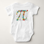 ボディスーツの白い数学のパトロール ベビーボディスーツ (裏面)