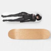 ボディスーツを着たアニメの少女 スケートボード (横)