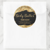 ボディバター金製品ラベル ラウンドシール (バッグ)