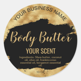 ボディバター金製品ラベル ラウンドシール