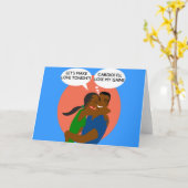 ボディビおもしろいルダー挨拶カード カード (黄色い花)