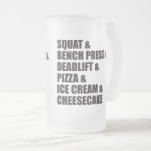 ボディビルおもしろいジムピザアイスクリームチーズケーキ フロストグラスビールジョッキ (正面右)