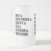 ボディビルおもしろいジムピザアイスクリームチーズケーキ フロストグラスビールジョッキ (正面左)