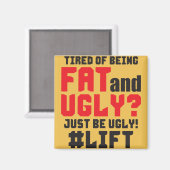 ボディビルおもしろいジム マグネット (正面/裏面)