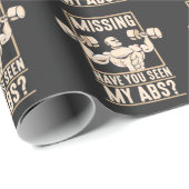 ボディビルおもしろい遅延六パックフィットネスアスリート ラッピングペーパー (ロールコーナー)