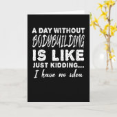 ボディビルことわざギフトレトロ誕生日 カード (黄色い花)