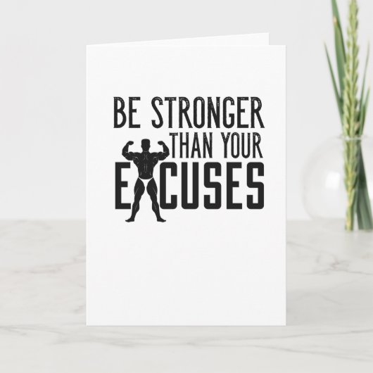 ボディビルことわざ動機付けトレーニングジムフィットネス カード (正面)