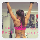 ボディビルやる気を起こさせるジムシール スクエアシール (正面)